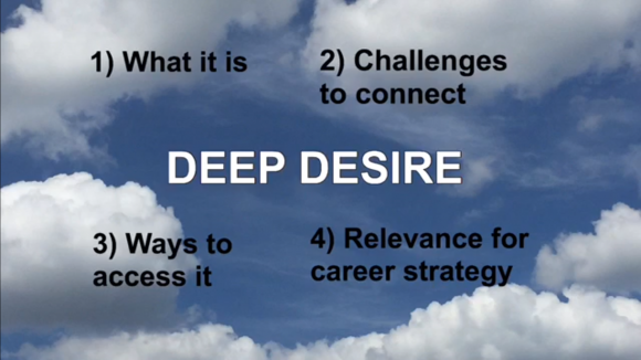 Career Strategy: Connecting to your DEEP DESIRE